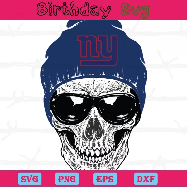 Skull New York Giants, Svg Png Dxf Eps