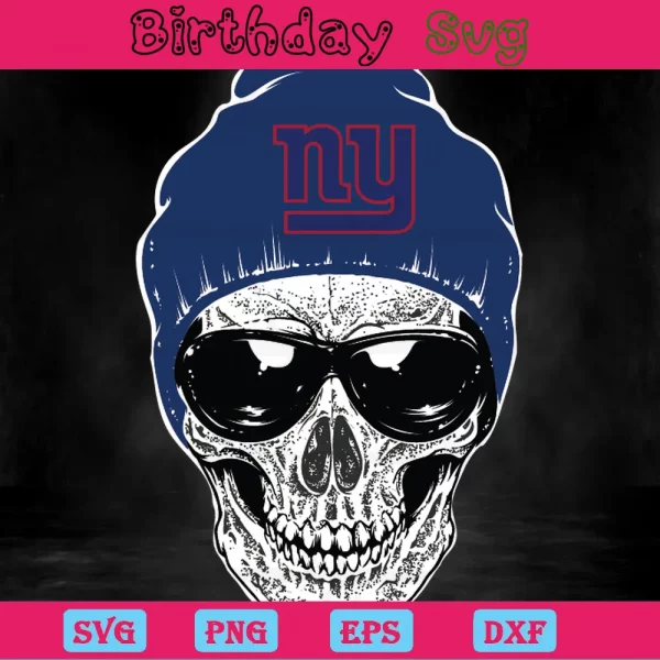 Skull New York Giants, Svg Png Dxf Eps Invert