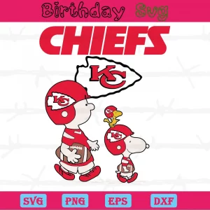 Snoopy And Charlie Brown Kansas City Chiefs, Svg Designs