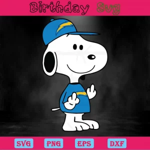 Snoopy Los Angeles Chargers Clipart, Vector Files