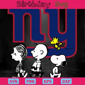 Snoopy The Peanuts New York Giants Png, Design Files Invert