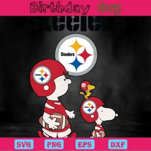 Snoopy The Peanuts Pittsburgh Steelers Logo Png Invert