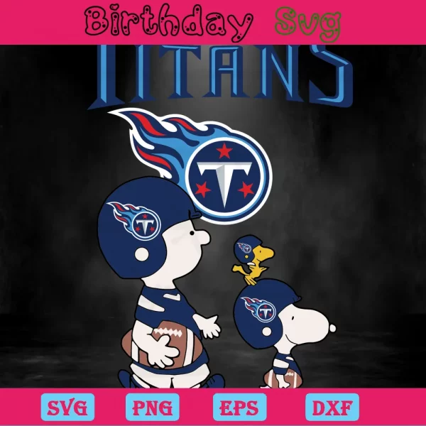 Snoopy The Peanuts Tennessee Titans Logo Png Invert