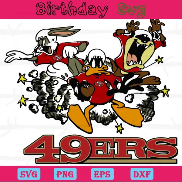 The Looney Tunes Football Team San Francisco 49Ers Clipart, Svg Files