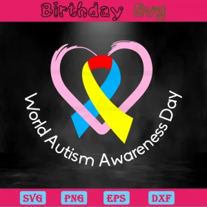 Autism Awareness Day Clipart, Cuttable Svg Files