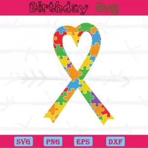 Autism Awareness Ribbon Png, Graphic Design Invert