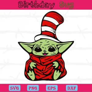 Cute Baby Yoda Dr Seuss Svg Hat