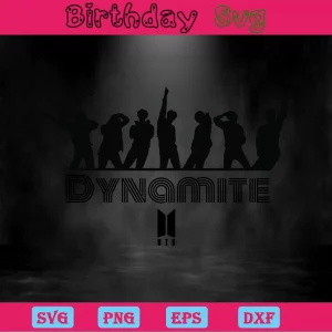 Dynamite Bts Clipart Logo, Svg Png Dxf Eps Designs Download Invert
