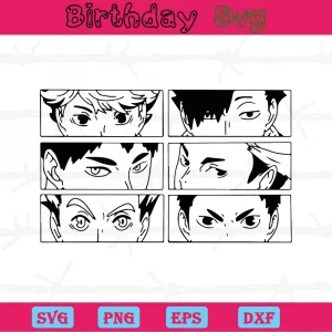 Haikyuu Characters, Svg Png Dxf Eps Designs Download