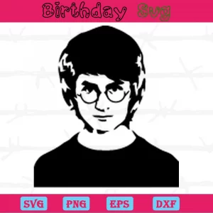 Harry Potter Black And White Clipart, Cuttable Svg Files