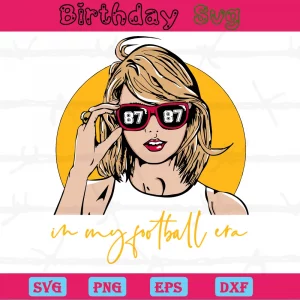 In My Football Era Taylor Swift Face, Svg Png Dxf Eps Cricut