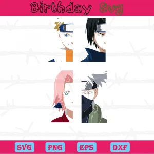 Naruto Characters Png, Graphic Design Invert
