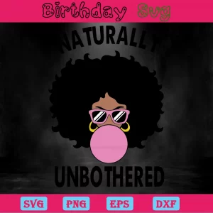 Naturally Unbothered Afro Hair Clipart, Svg Png Dxf Eps Cricut Invert