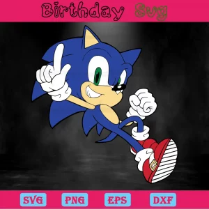 Sonic Silhouette, Svg Png Dxf Eps Designs Download Invert