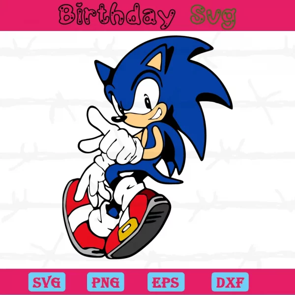 Sonic The Hedgehog Clipart, Cutting File Svg
