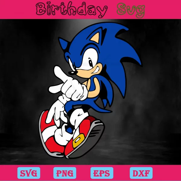 Sonic The Hedgehog Clipart, Cutting File Svg Invert