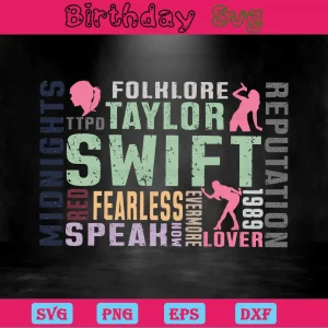 Taylor Swift Fearless Folklore Albums, Svg File Formats